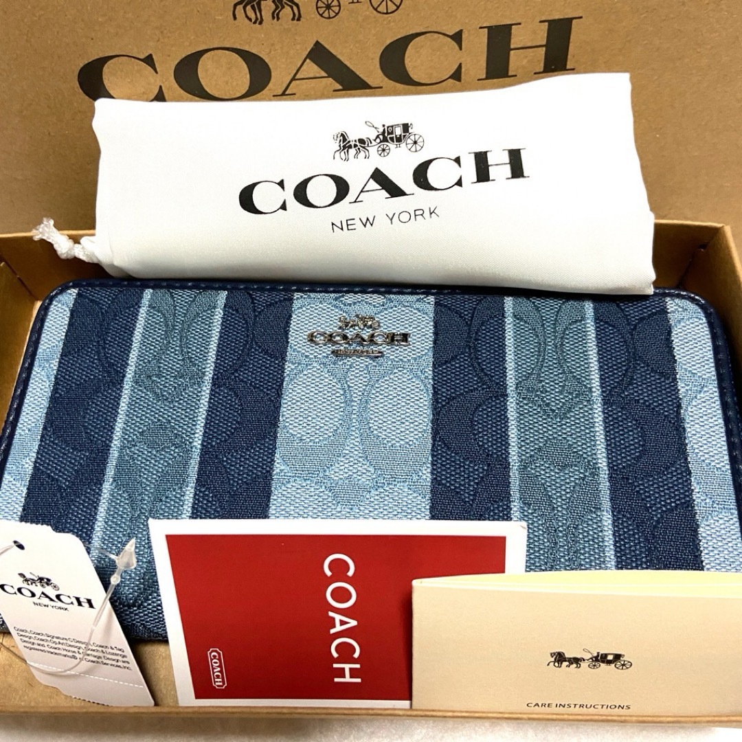 COACH(コーチ)のコーチ 長財布　人気のデニムストライプ　メンズレディス　ギフト⭕️ メンズのファッション小物(長財布)の商品写真