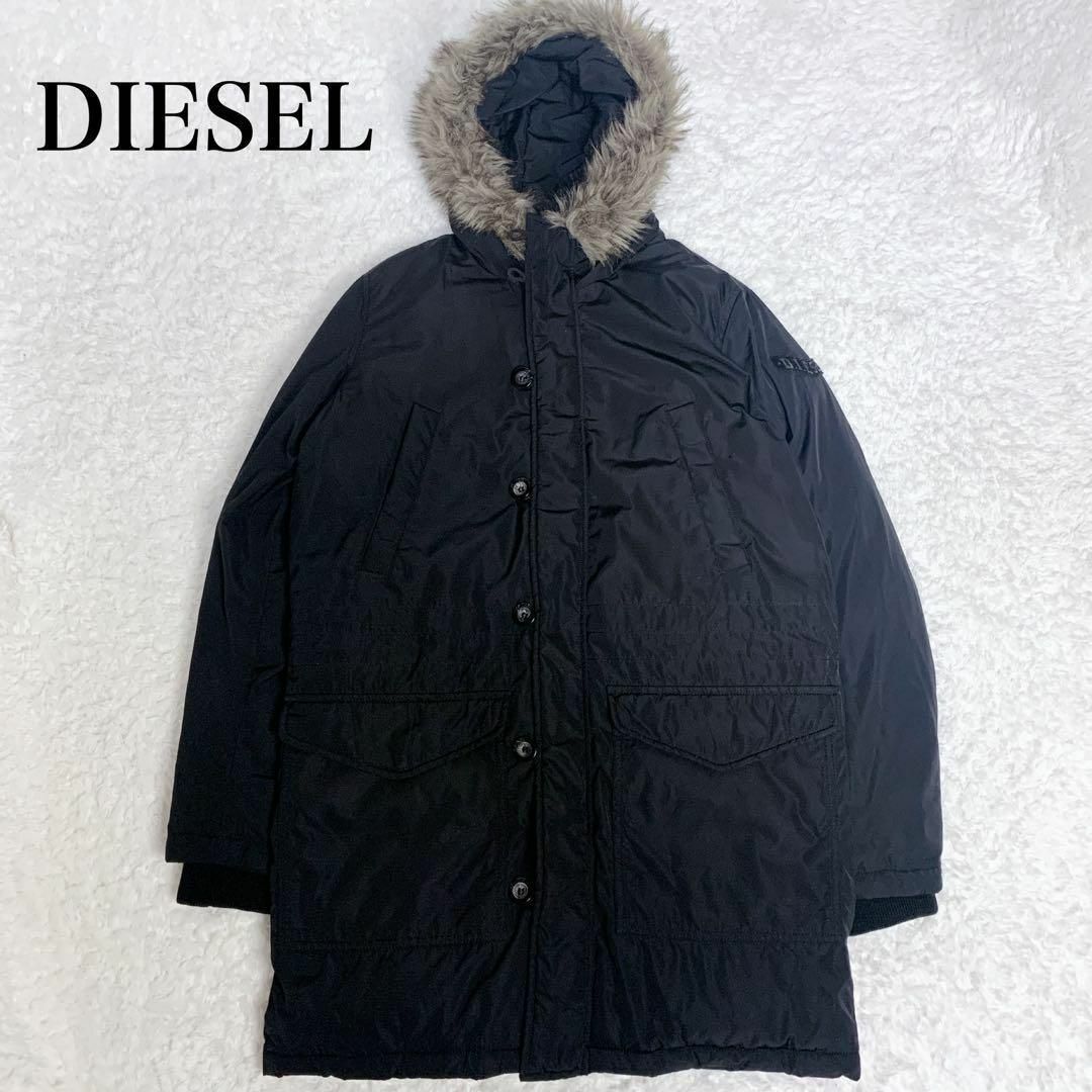 美品　DIESEL ディーゼル　ブルゾン　ジャケット　ブラック　ファー　ジップメンズ