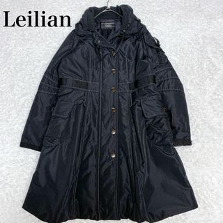 レリアン(leilian)の【美品】Leilian レリアン　ブルゾン　コート　ブラック　ジャケット　ロング(ダウンコート)