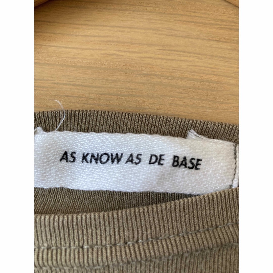 as know as de base(アズノゥアズドゥバズ)のアズノウアズ　AS KNOW AS DE BASE   カットソー　トップス レディースのトップス(カットソー(長袖/七分))の商品写真