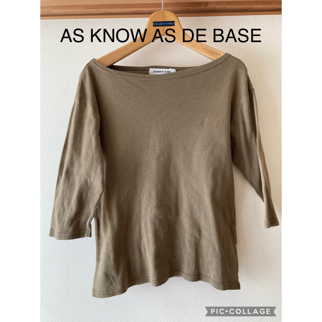 as know as de base(アズノゥアズドゥバズ)のアズノウアズ　AS KNOW AS DE BASE   カットソー　トップス レディースのトップス(カットソー(長袖/七分))の商品写真