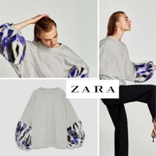 ザラ(ZARA)のZARA バールーン袖トレーナー(トレーナー/スウェット)