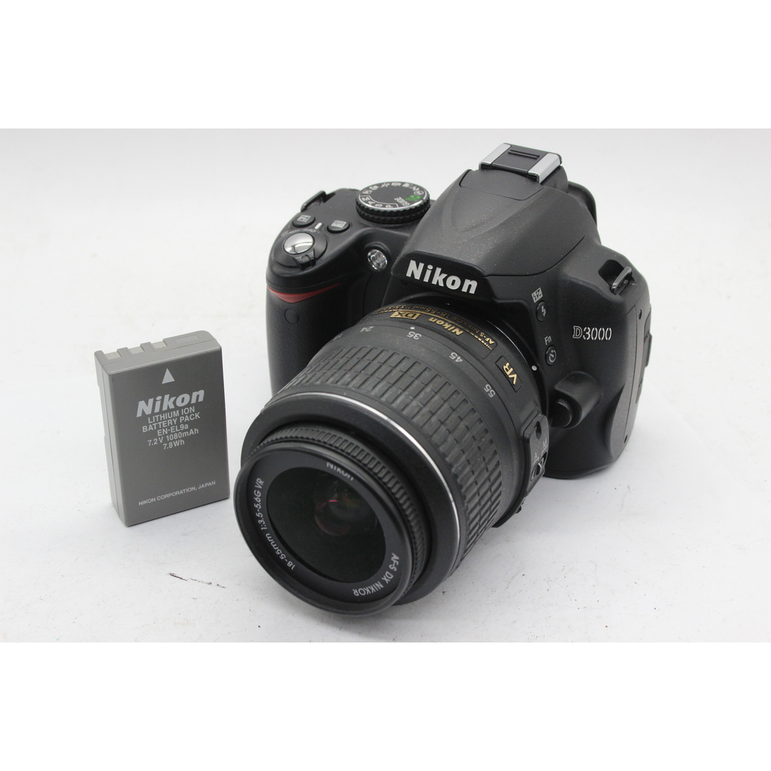 返品保証】 ニコン Nikon D3000 AF-S DX Nikkor 18-55mm F3.5-5.6 G VR