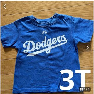 マジェスティック(Majestic)のmajestic☆Dodgers MLB kidsTシャツ 3T 大谷選手(応援グッズ)