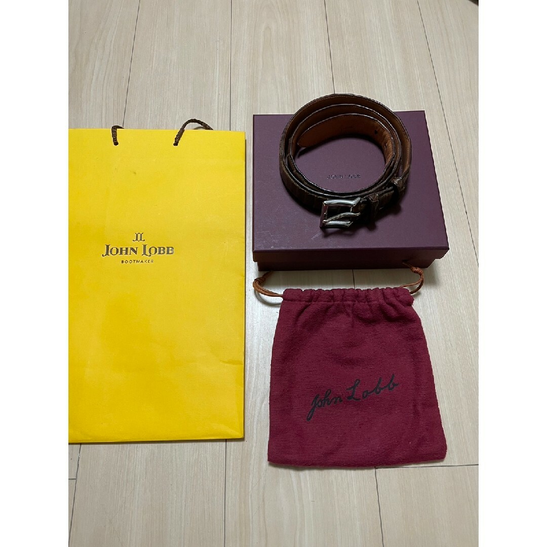 JOHN LOBB(ジョンロブ)のジョンロブ JOHN LOBB クロコダイルレザー ベルト  ブラウン系 メンズのファッション小物(ベルト)の商品写真