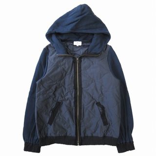 ランバンオンブルー(LANVIN en Bleu)のランバンオンブルー キルティング スウェット 切替 パーカー ジャケット 38(パーカー)