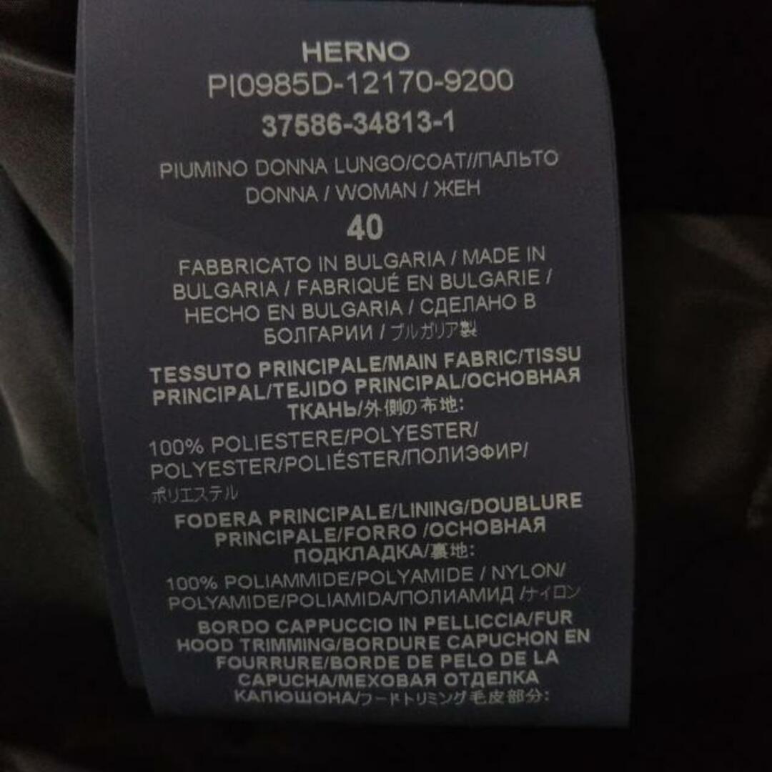 HERNO(ヘルノ)のHERNO(ヘルノ) ダウンコート サイズ40 M - レディースのジャケット/アウター(ダウンコート)の商品写真