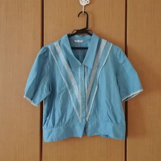 ロキエ(Lochie)のvintage 水色のブラウス(シャツ/ブラウス(半袖/袖なし))