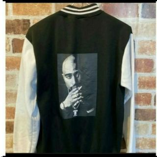 古着【2pac】スタジャン　スウェット　トップス　アウター(スタジャン)