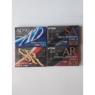 ティーディーケイ(TDK)のTDK カセットテープ『 SR54・AR54・AD90・SA54 』4本まとめ(その他)