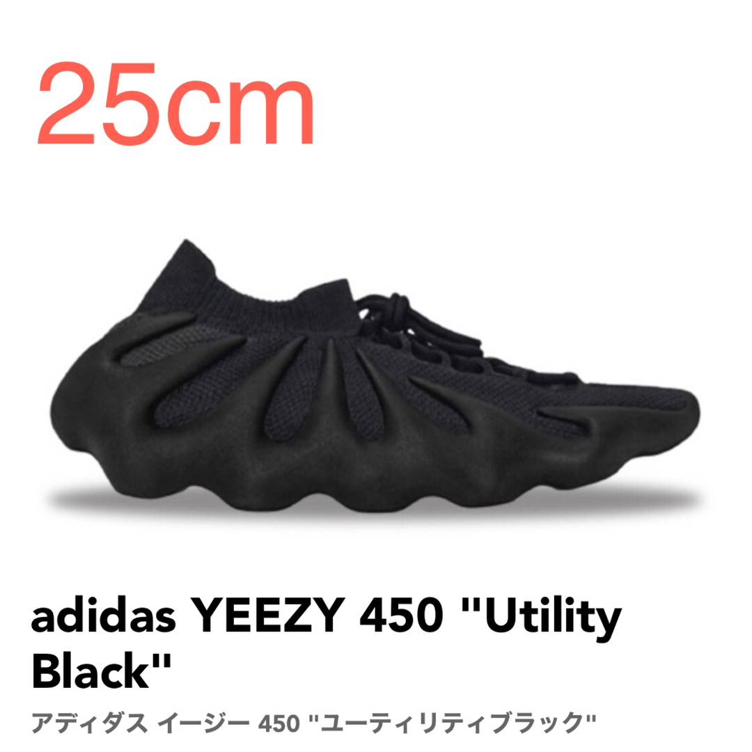 【25cm】adidas YEEZY 450 "Utility Black"Supreme