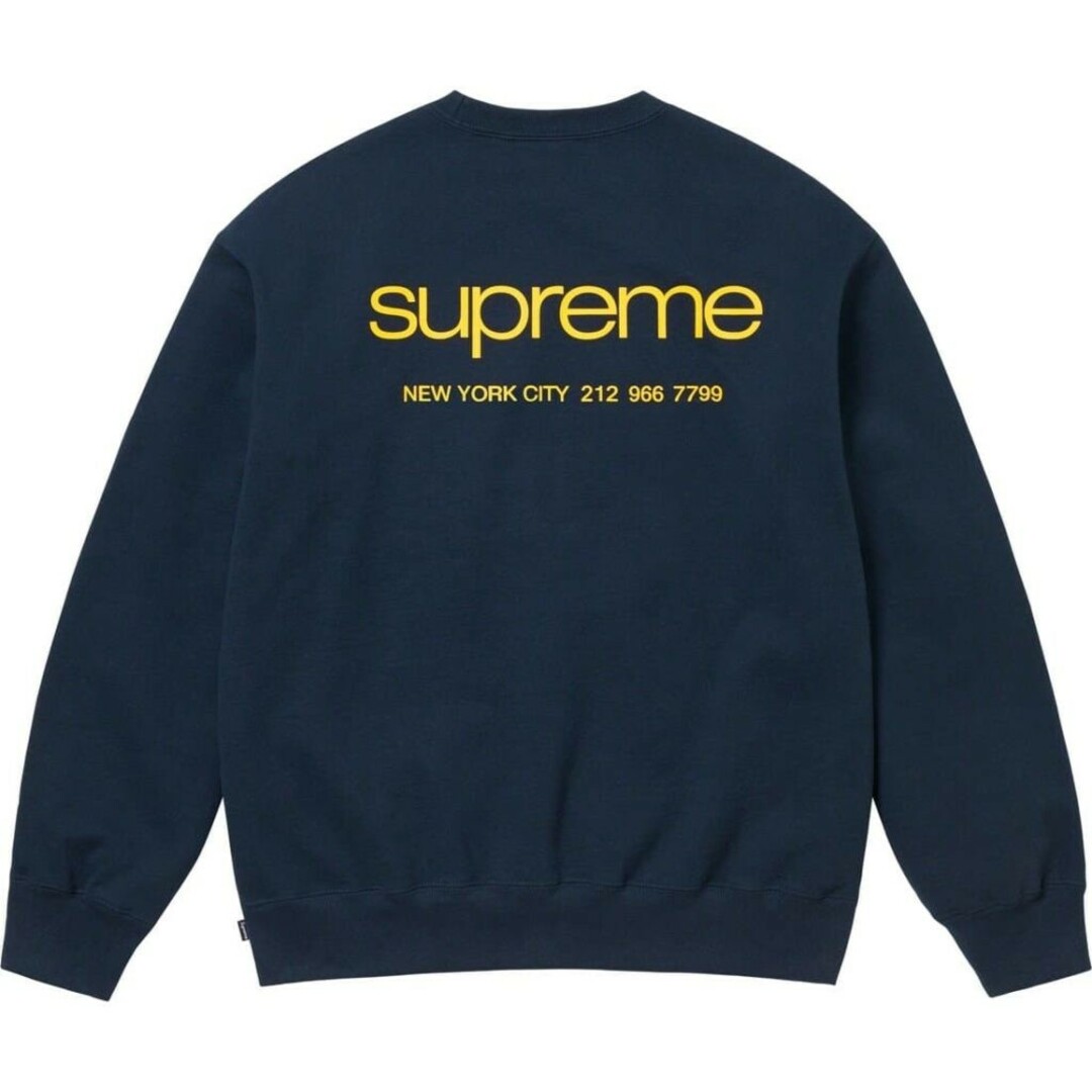 NavySIZESupreme NYC Crewneck L