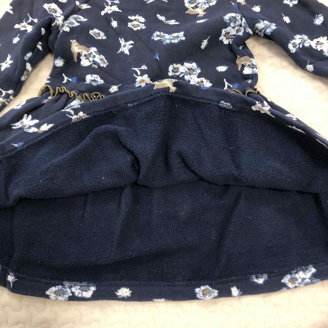 PETIT BATEAU(プチバトー)のプチバトー　裏起毛　ワンピース　95サイズ キッズ/ベビー/マタニティのキッズ服女の子用(90cm~)(ワンピース)の商品写真