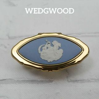 ウェッジウッド(WEDGWOOD)の【匿名配送】ウェッジウッド 鏡 ミラー シルバー カメオ 水色 Stratton(ミラー)