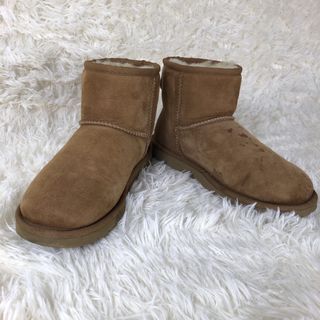 アグオーストラリア(UGG AUSTRALIA)の【定番】UGG ムートンブーツ　ショートブーツ　22cm キャメル　ボア(ブーツ)