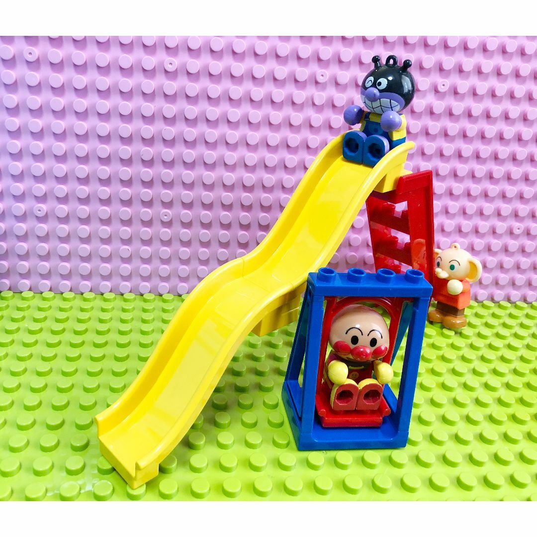 滑り台ブランコセット(黄色)　アンパンマンブロックラボ　レゴデュプロ互換品 キッズ/ベビー/マタニティのおもちゃ(知育玩具)の商品写真