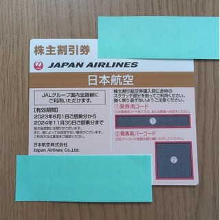 ジャル(ニホンコウクウ)(JAL(日本航空))のJAL 株主割引券(2024/11/30まで)(航空券)