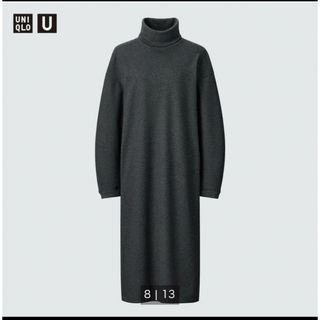 ユニクロ(UNIQLO)の新品　タグ付き　ブラッシュドジャージータートルネックワンピース(ロングワンピース/マキシワンピース)