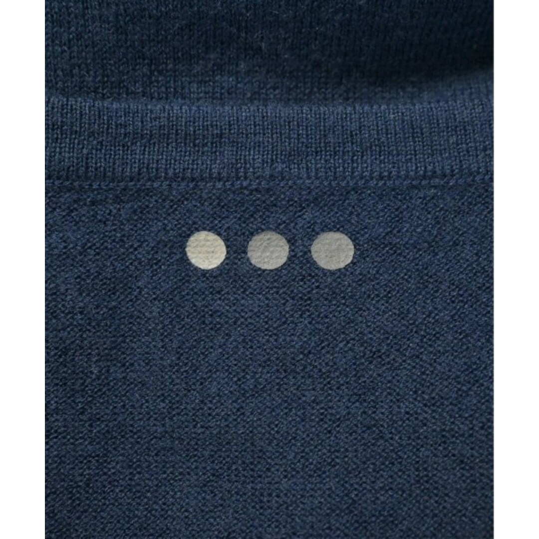 three dots(スリードッツ)のthree dots スリードッツ ニット・セーター 1(S位) 紺 【古着】【中古】 メンズのトップス(ニット/セーター)の商品写真