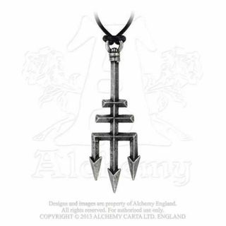 ALCHEMY GOTHIC: ブラック・トリニティ・トライデント・ペンダント(ネックレス)