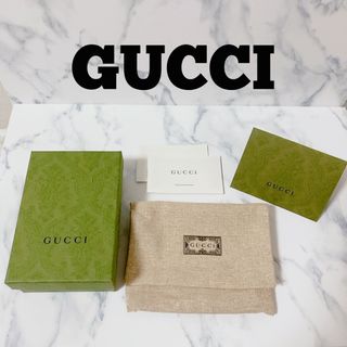 グッチ(Gucci)の【GUCCI／グッチ】ラッピングBOX・メッセージカード・布袋〈モスグリーン〉(カード/レター/ラッピング)