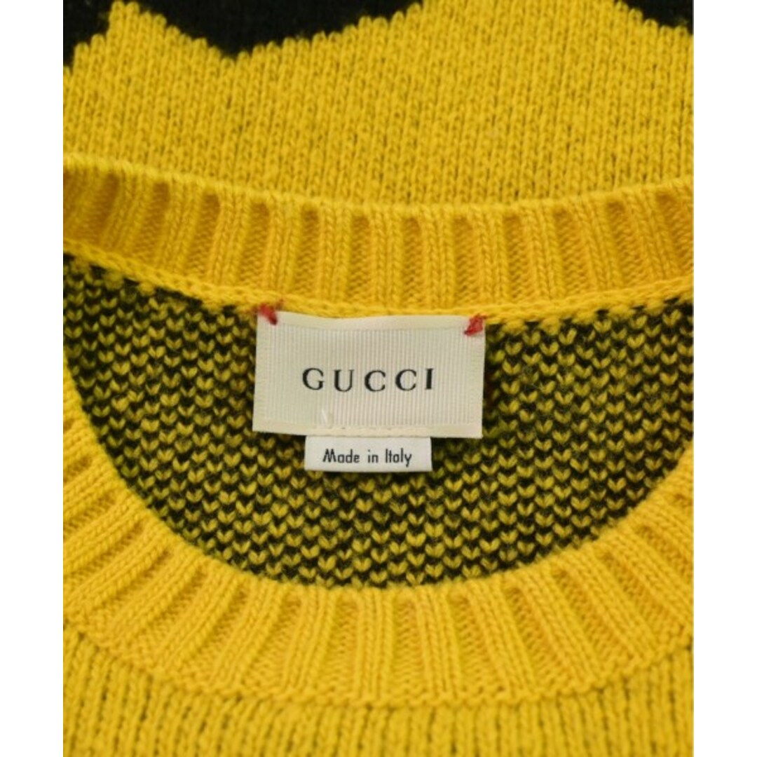 Gucci(グッチ)のGUCCI グッチ ニット 12 黄x黒(総柄) 【古着】【中古】 キッズ/ベビー/マタニティのキッズ服女の子用(90cm~)(ニット)の商品写真