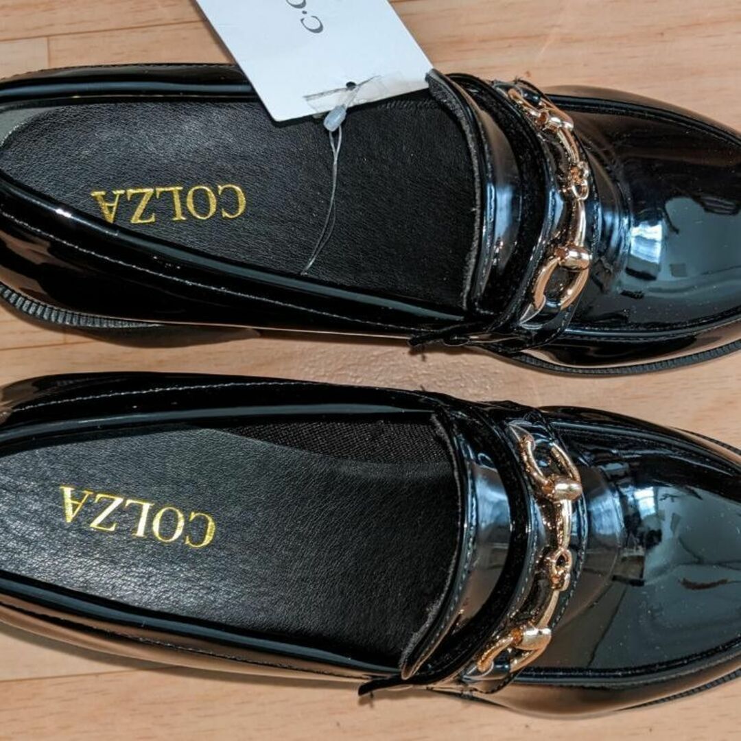COLZA(コルザ)のコルザ ビット付厚底ローファー L 黒 レディースの靴/シューズ(ローファー/革靴)の商品写真