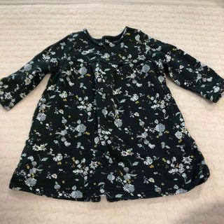 プチバトー(PETIT BATEAU)のプチバトー　ワンピース　裏起毛　74センチ(ワンピース)