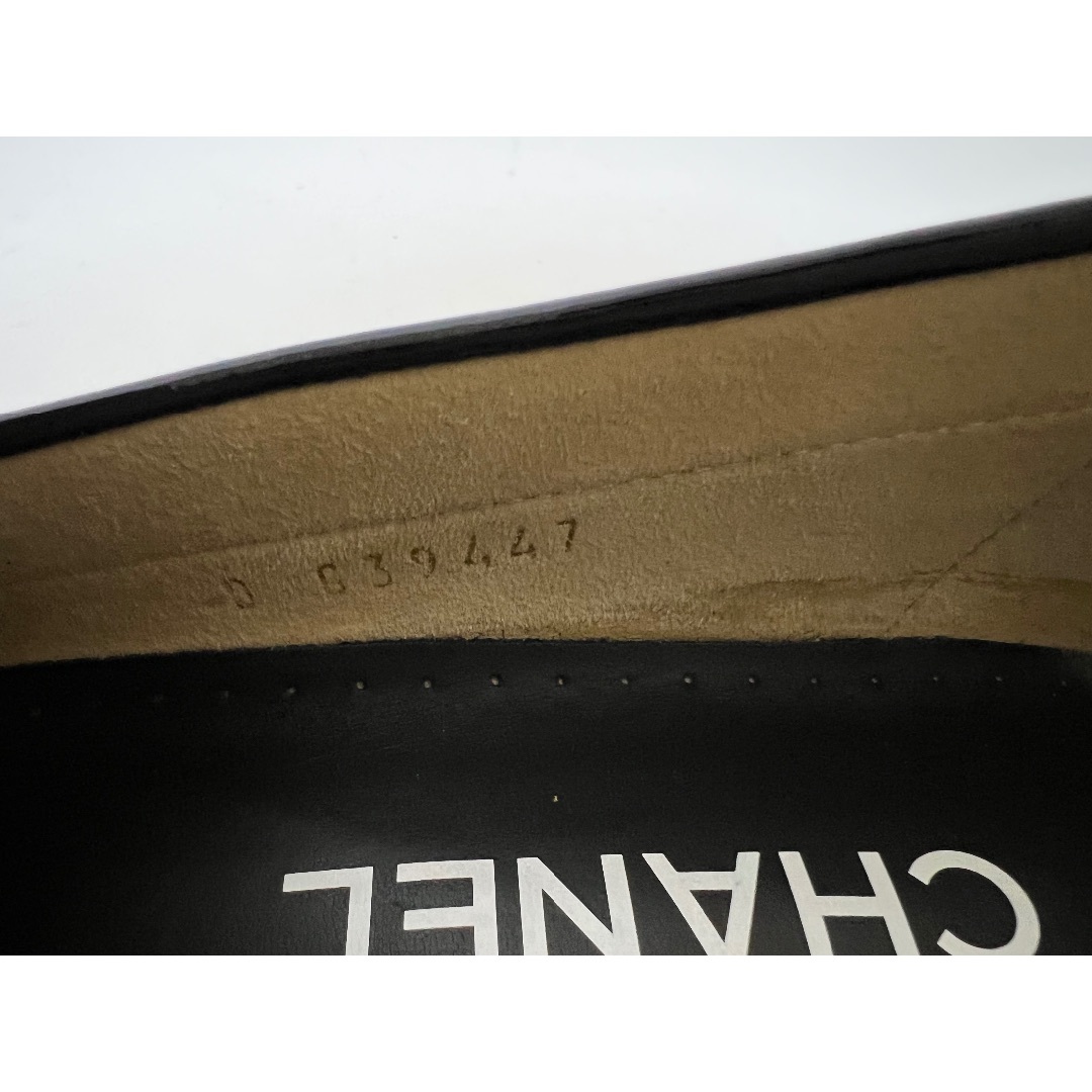 新品未使用 CHANEL ブラック エナメル ローファー 36 CHANEL - CHANEL シャネル レディース ローファー エナメル CC
