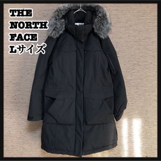 ザノースフェイス(THE NORTH FACE)の【ノースフェイス】ダウンコート　パーカー　ファー　黒　刺繍ワンポイント　K6(ダウンジャケット)