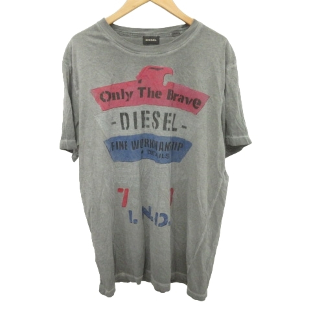 DIESEL(ディーゼル)のディーゼル DIESEL Tシャツ ヴィンテージ加工 M グレー ■GY09 メンズのトップス(Tシャツ/カットソー(半袖/袖なし))の商品写真