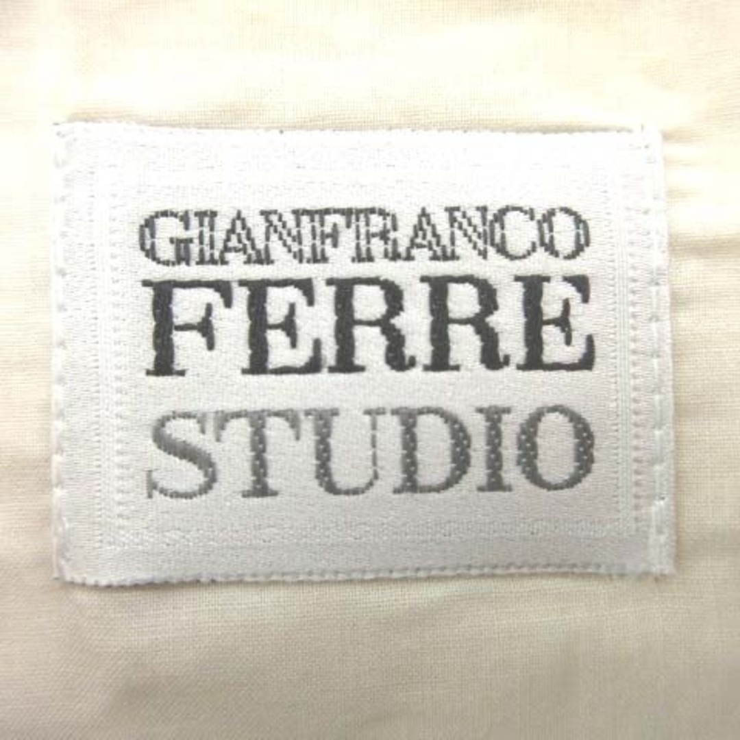 Gianfranco FERRE(ジャンフランコフェレ)のジャンフランコフェレ ワンピース ロング ノースリーブ 42 約M ベージュ レディースのワンピース(ロングワンピース/マキシワンピース)の商品写真