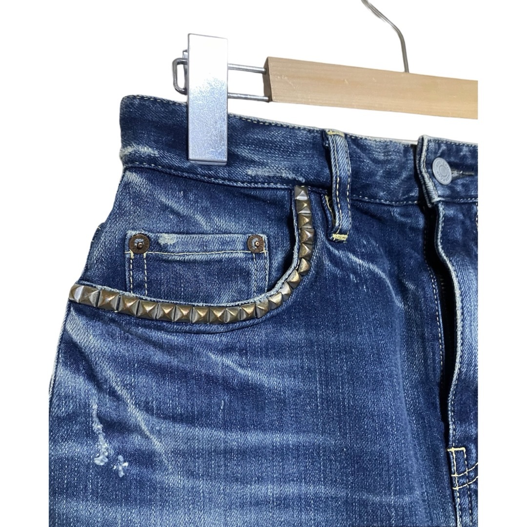HYSTERIC GLAMOUR(ヒステリックグラマー)のSP加工Sデニム ミディペンシルスカート レディースのスカート(ひざ丈スカート)の商品写真