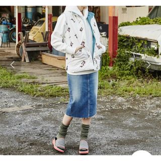 ヒステリックグラマー(HYSTERIC GLAMOUR)のSP加工Sデニム ミディペンシルスカート(ひざ丈スカート)