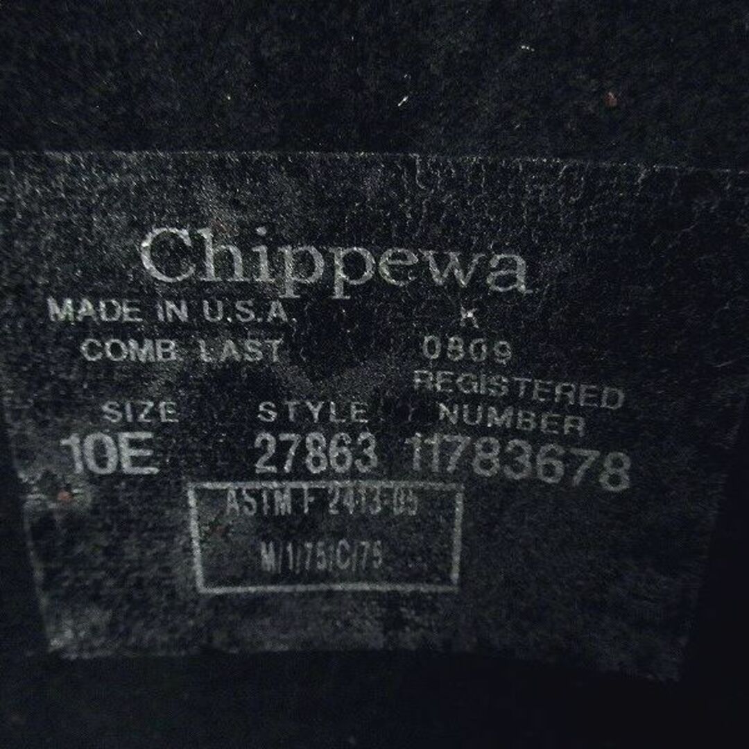 CHIPPEWA(チペワ)の新品 デッド チペワ 27863 レザー エンジニア ブーツ 黒 28.0 ① メンズの靴/シューズ(ブーツ)の商品写真