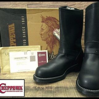 チペワ(CHIPPEWA)の新品 デッド チペワ 27863 レザー エンジニア ブーツ 黒 28.0 ①(ブーツ)