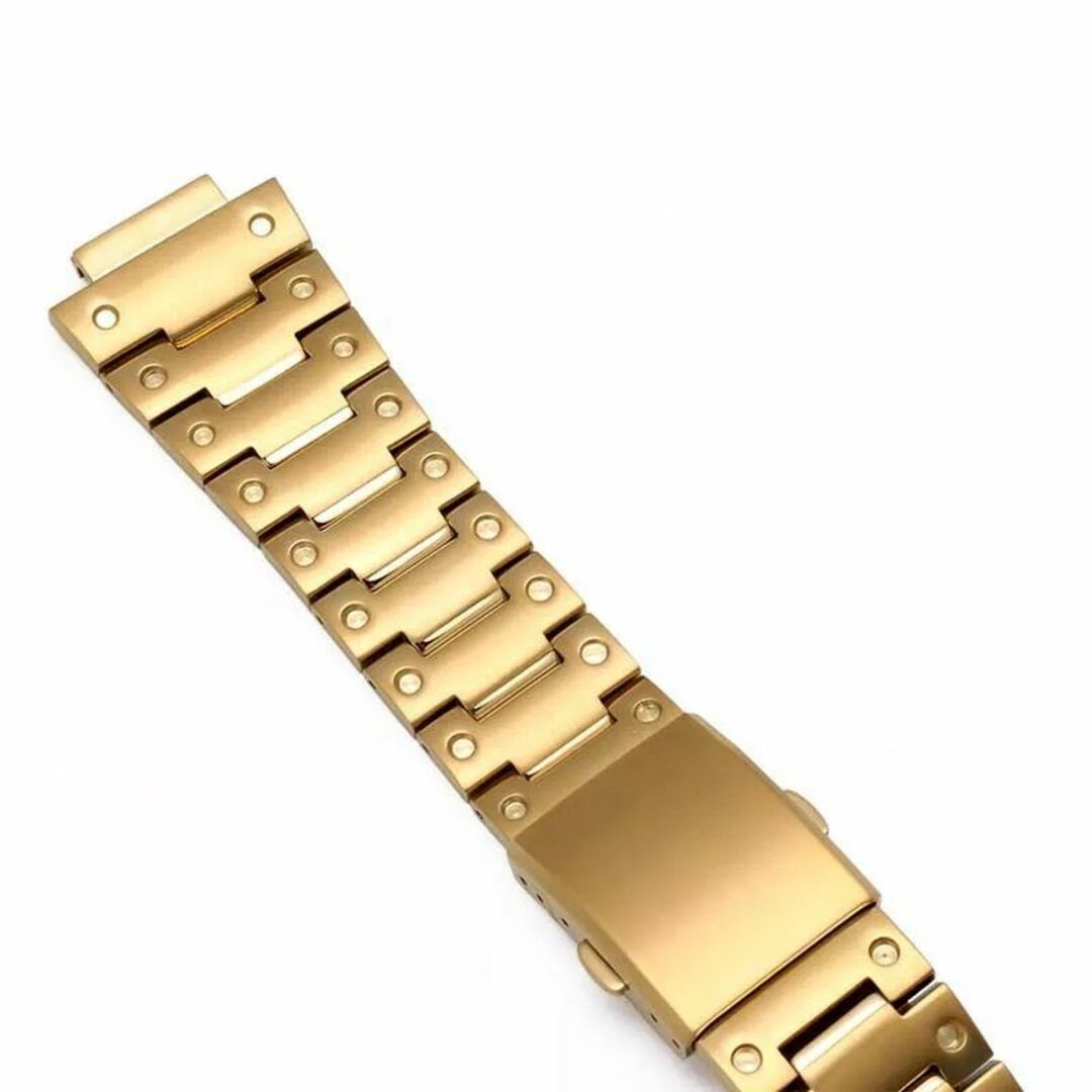 CASIO G-SHOCK 汎用　カスタム　メタルバンド（ベルト） ゴールド メンズの時計(腕時計(デジタル))の商品写真