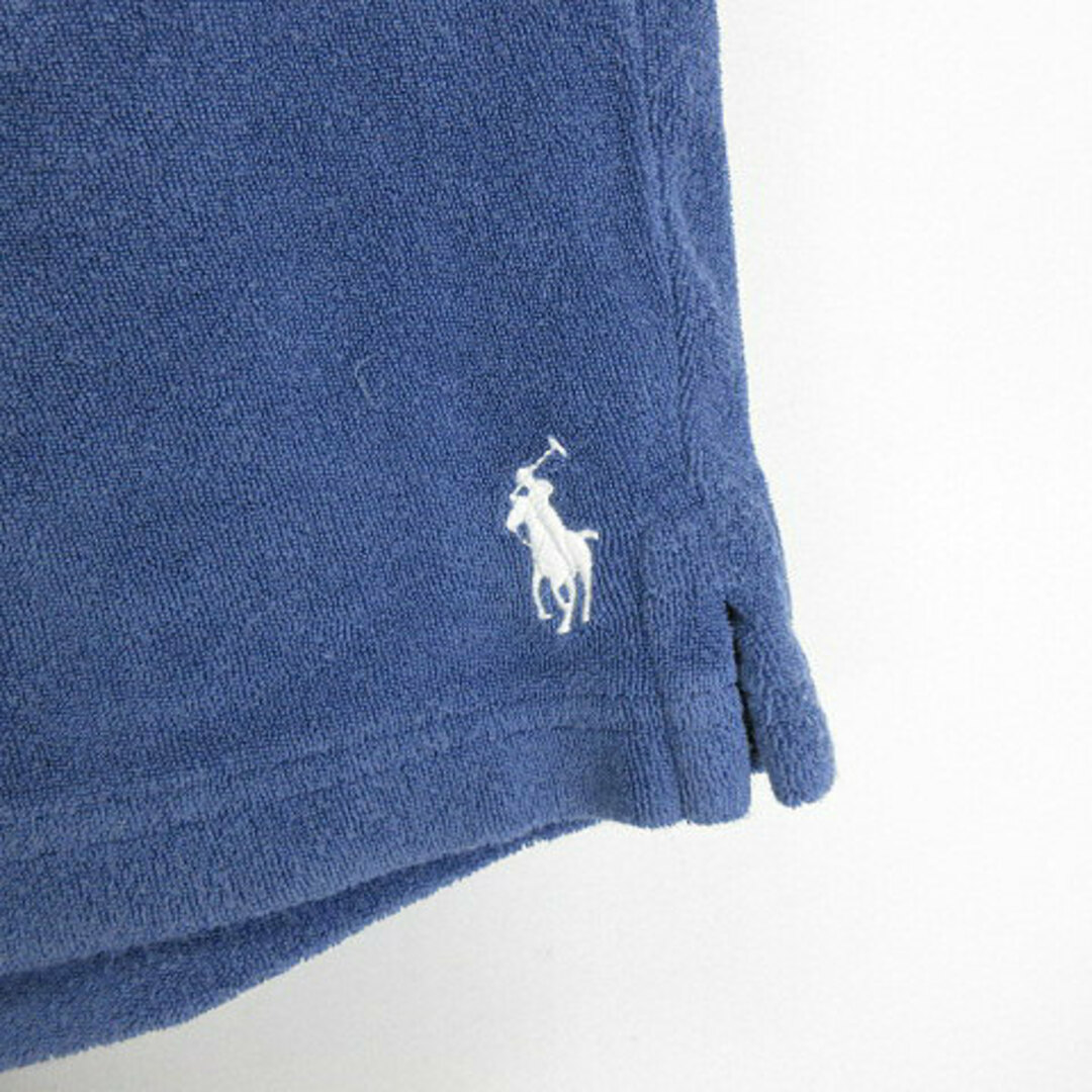 POLO RALPH LAUREN(ポロラルフローレン)のポロ ラルフローレン   ロゴ 刺繍 パイル ショーツ ハーフパンツ 紺系 XS メンズのパンツ(ショートパンツ)の商品写真