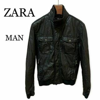 ザラ(ZARA)のZARA ライダースジャケット M 黒 長袖 秋 冬(ライダースジャケット)