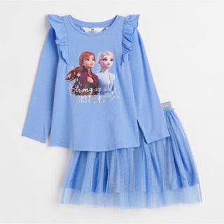 エイチアンドエム(H&M)のH&M アナと雪の女王 上下セット 130cm(Tシャツ/カットソー)