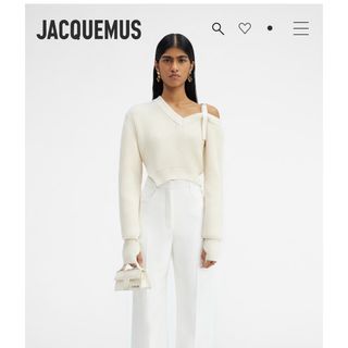 jacquemus ホワイトニット　36(ニット/セーター)