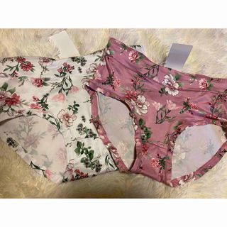 花柄ショーツ２枚　大きい　XL(ショーツ)