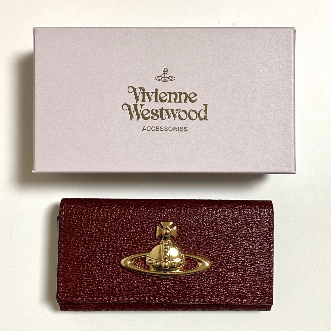 Vivienne Westwood(ヴィヴィアンウエストウッド)のヴィヴィアンウエストウッド　EXECUTIVE キーケース　ワインレッド レディースのファッション小物(キーケース)の商品写真