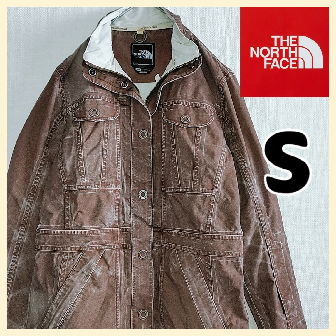 THE NORTH FACE(ザノースフェイス)のノースフェイス　フルジップ　マウンテンライトジャケット　茶色　Sサイズ　US古着 レディースのジャケット/アウター(ブルゾン)の商品写真