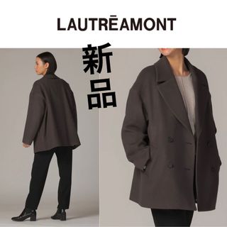 ESSEN LAUTREAMONT 異素材ワンピース　ネイビー　美品購入場所伊勢丹新宿店