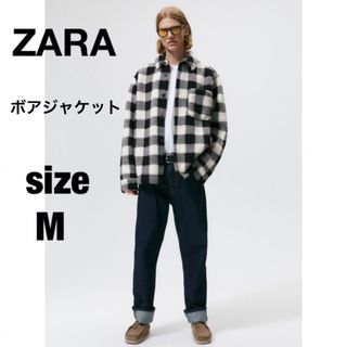 ザラ(ZARA)のZARA ザラ　ボアジャケット　チェック　M(その他)