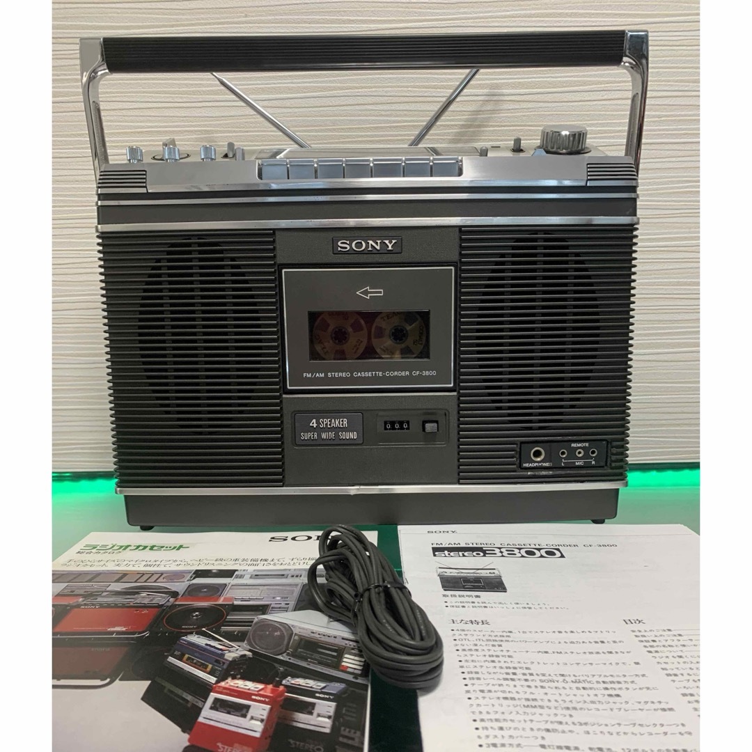 希少SONY ソニー CF-3800 ラジカセ 2バンド ラジオ FM/AM | フリマアプリ ラクマ