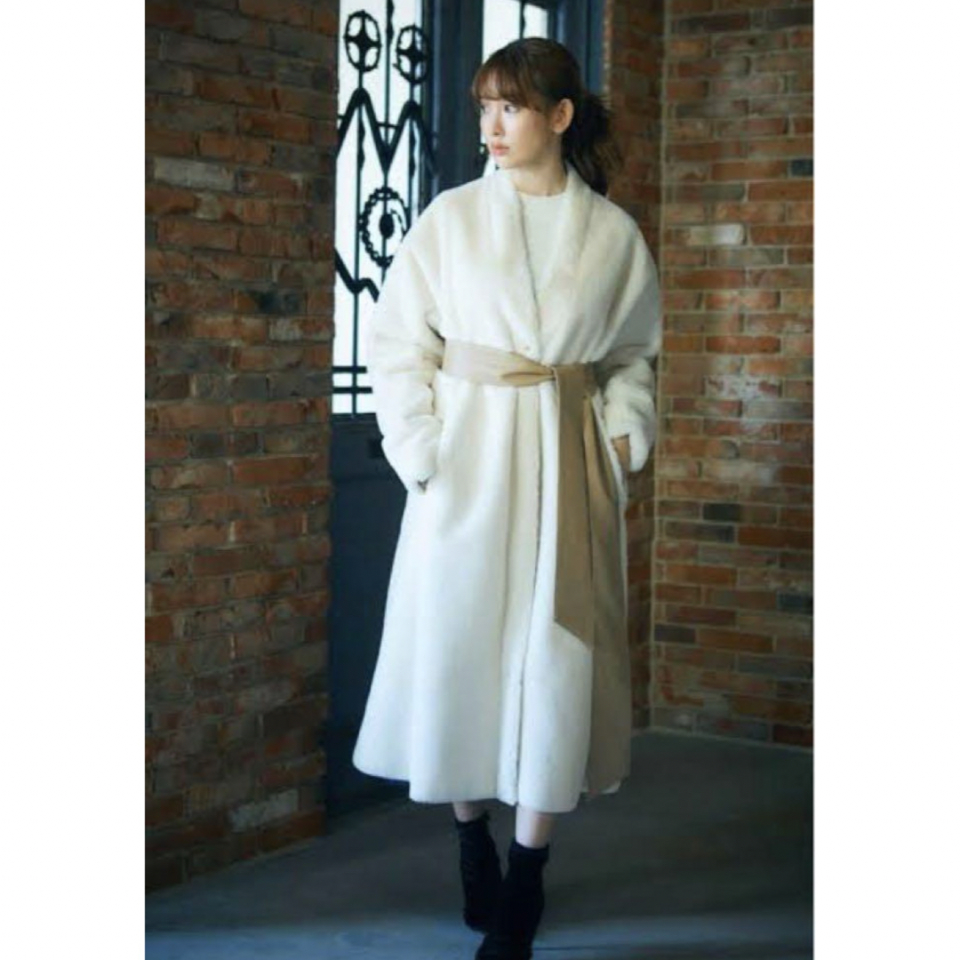 Reversible Faux Shearling Dress Coat