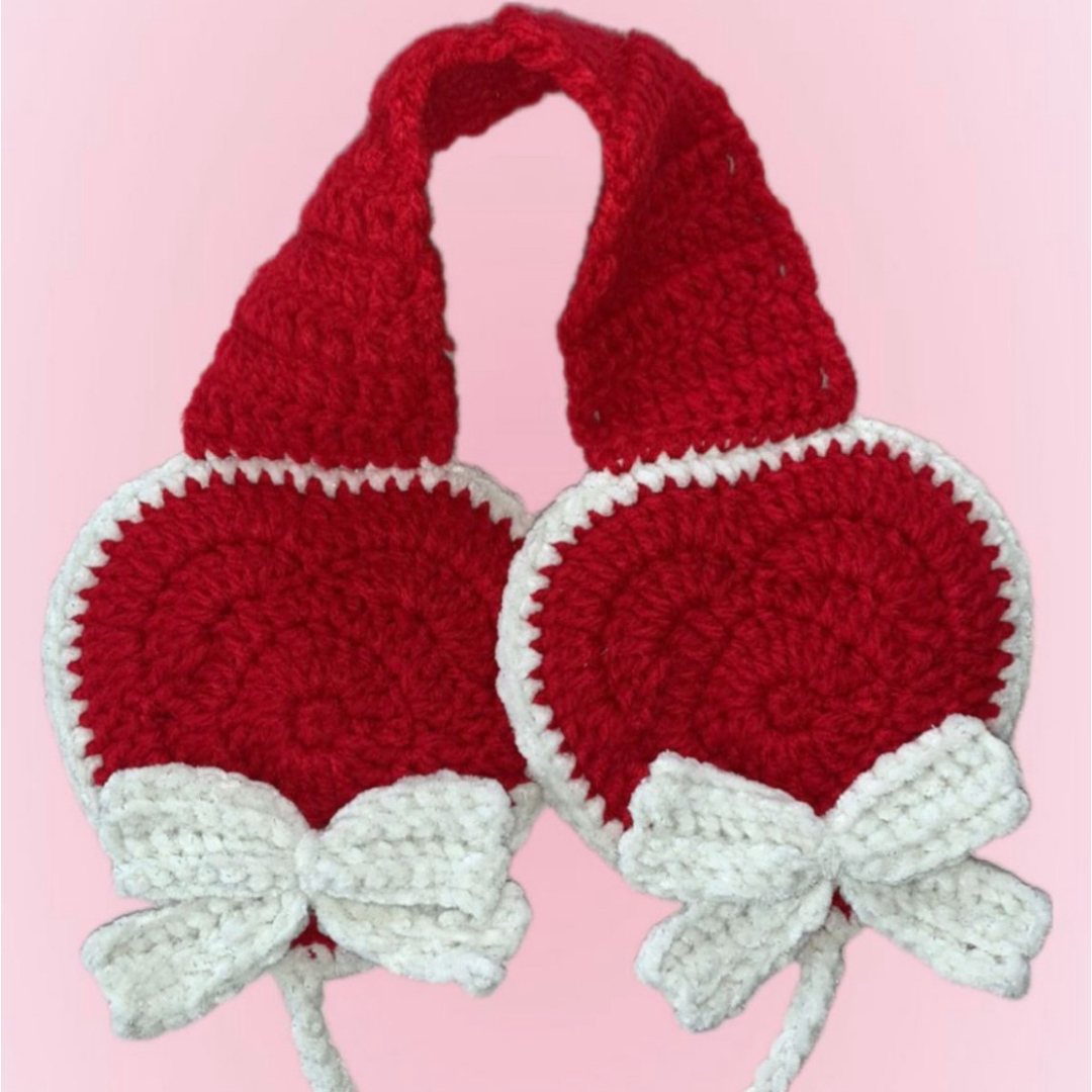 手編み　イヤーマフラー　ハンドメイド　毛糸　クィドリ レディースのファッション小物(イヤーマフ)の商品写真
