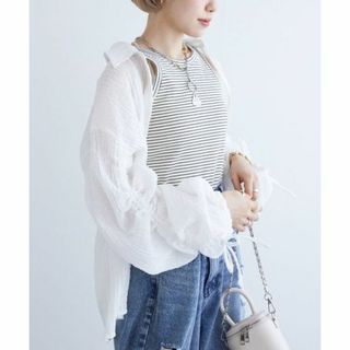 ダブルクローゼット(w closet)のw closet  シアーシャーリングボリュームスリーブブラウス(シャツ/ブラウス(長袖/七分))